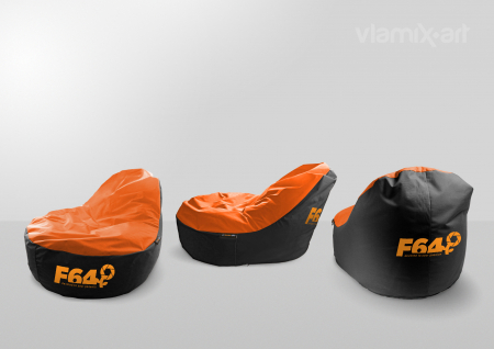 Fotoliu puf personalizat logo - Fotoliu puf logo2
