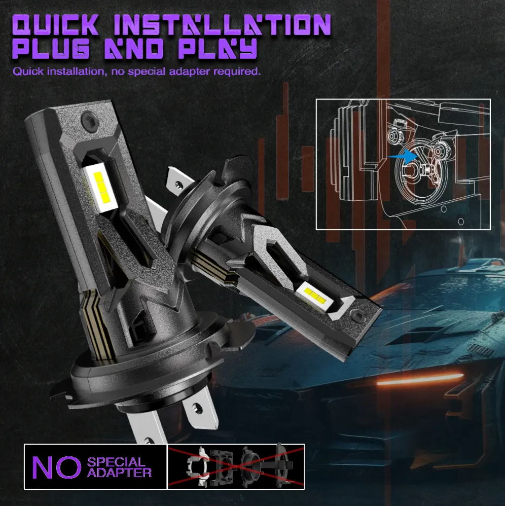 Set 2 becuri LED H7 X-Ultra Mini 6500K [2]