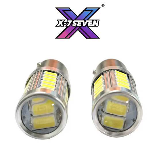 Set 2 becuri LED Rosu P21W BA15S Canbus [2]