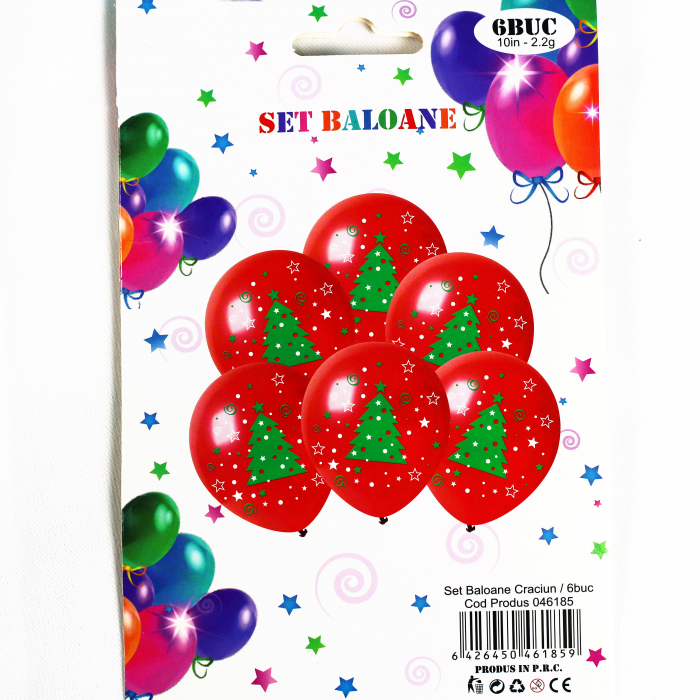 Set 6 baloane de Craciun 25 cm 046185 [2]