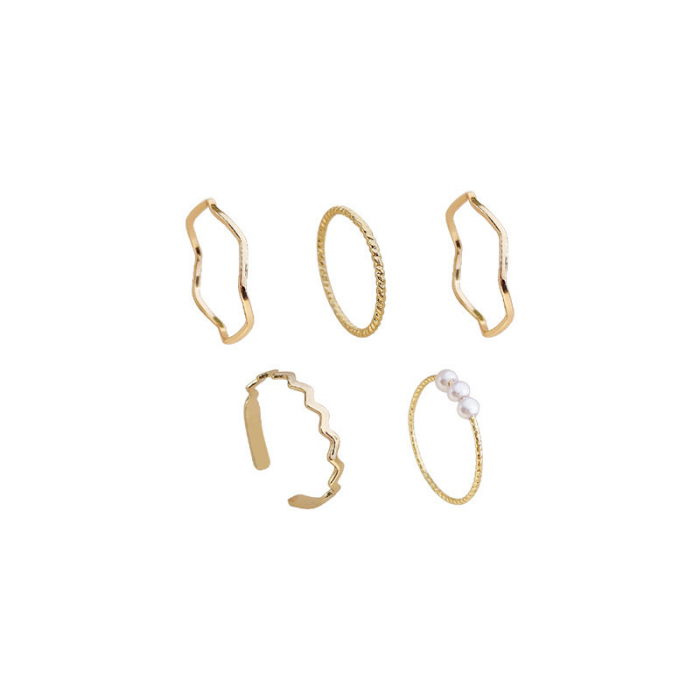 Set 5 inele aurii YS-ND-000139auriu [4]