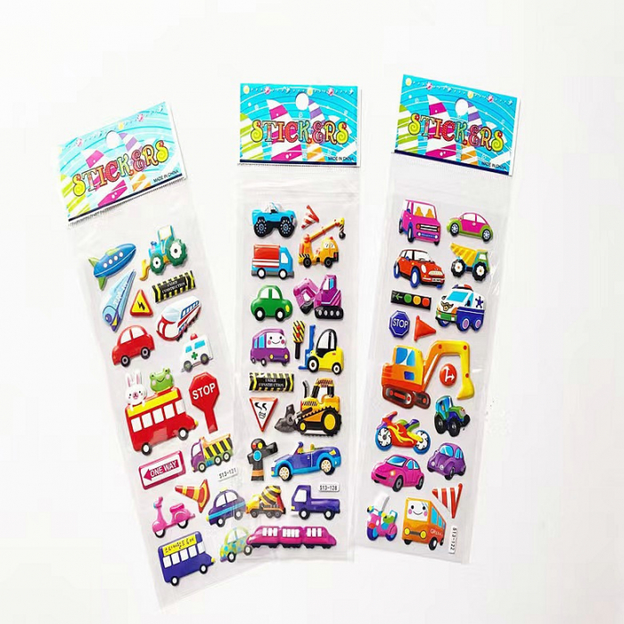 Set 5 folii de abtibilduri pentru copii cu masini AST003 [4]