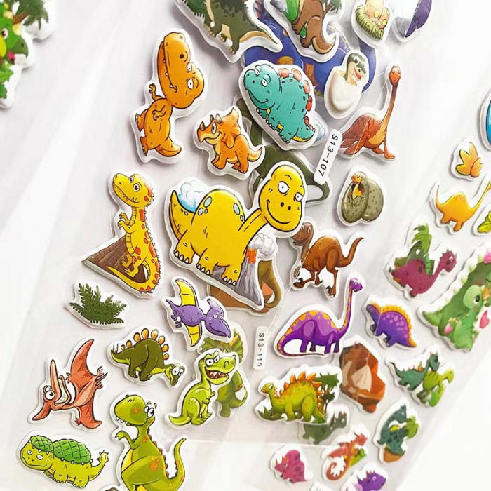 Set 5 folii de abtibilduri pentru copii cu dinozauri AST002 [4]