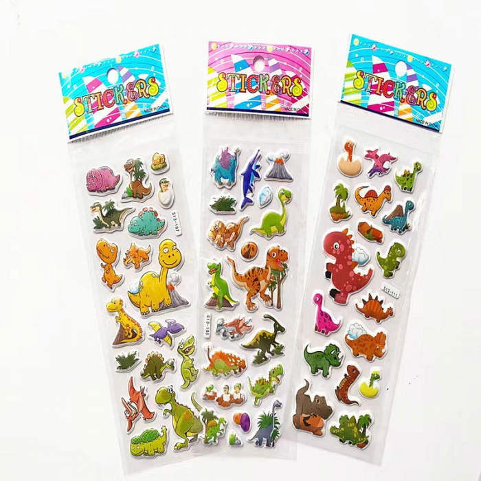 Set 5 folii de abtibilduri pentru copii cu dinozauri AST002 [3]