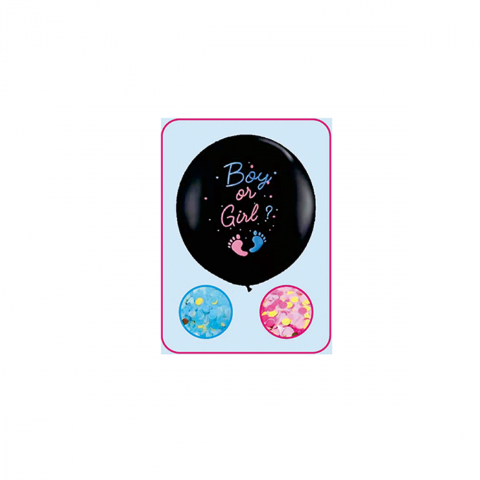 Balon cu accesorii dezvaluirea sexului copilului ' Boy or girl ' 90 cm RJ1412 [2]