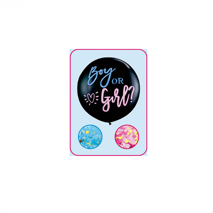 Balon cu accesorii dezvaluirea sexului copilului ' Boy or girl ' 90 cm RJ1413 [2]