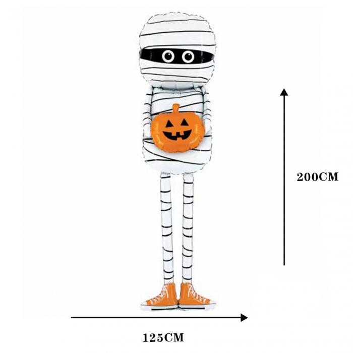 Balon folie pentru decor Halloween ' Mumie cu dovleac ' 125 x 200 cm LY-2439-29 [2]