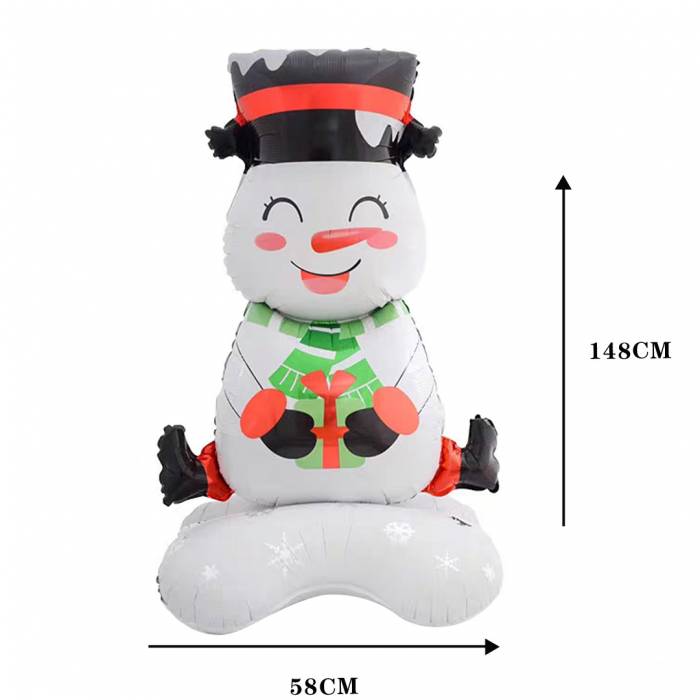 Balon cu stativ pentru decor Craciun ' Om de zapada ' 58 x 148 cm LY-2439-16om [2]