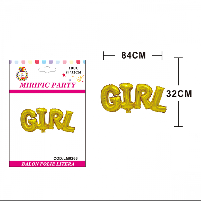 Balon din folie de aluminiu ' Girl ' 220266-A 80 x 30 cm [2]