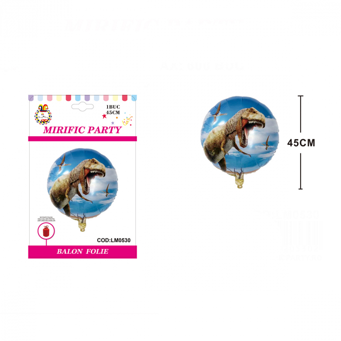 Balon rotund din folie de aluminiu ' Dinozaur ' 45 cm LM0530 [2]