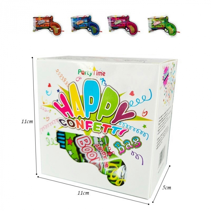 Set 12 baloane din folie cu confetti, design pistol 14 x 17 cm LP3574 [5]