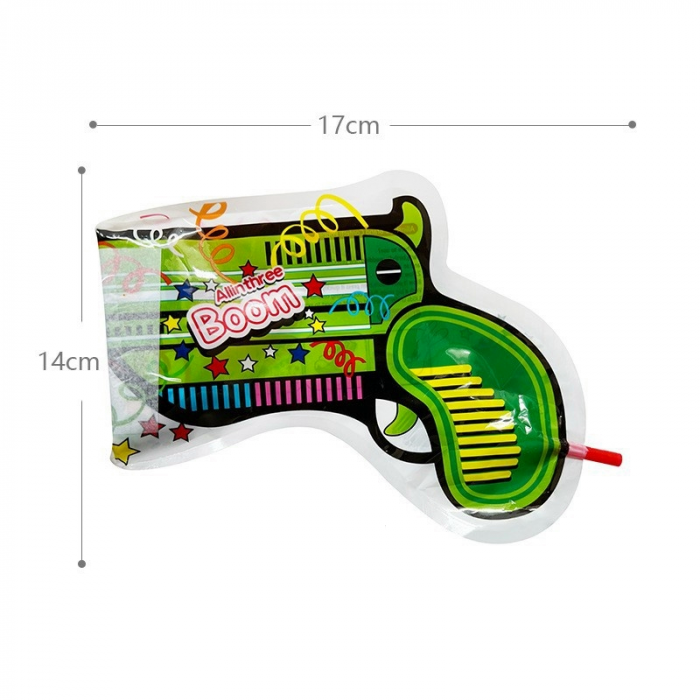 Set 12 baloane din folie cu confetti, design pistol 14 x 17 cm LP3574 [4]