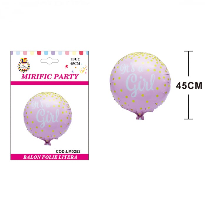 Balon din folie de aluminiu ' It's a Girl ' 220252 45 cm [2]