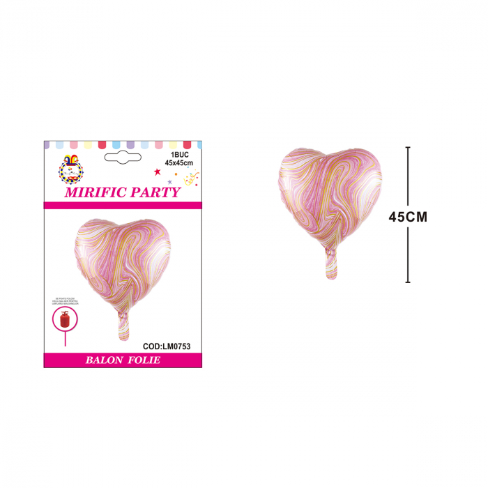 Balon din folie de aluminiu figurina ' Inima ' 45 cm LM0753 [2]