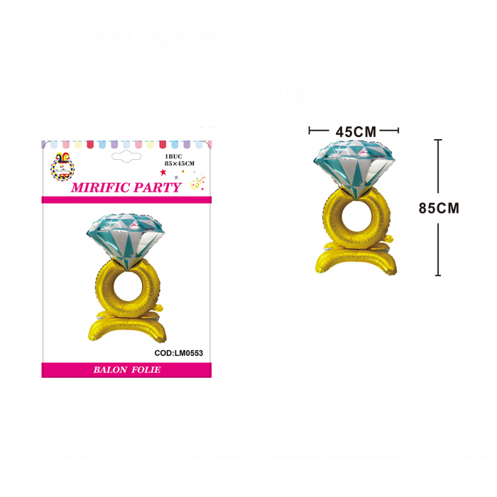 Balon din folie de aluminiu figurina ' Inel cu diamant ' 85 x 45 cm LM0553 [2]