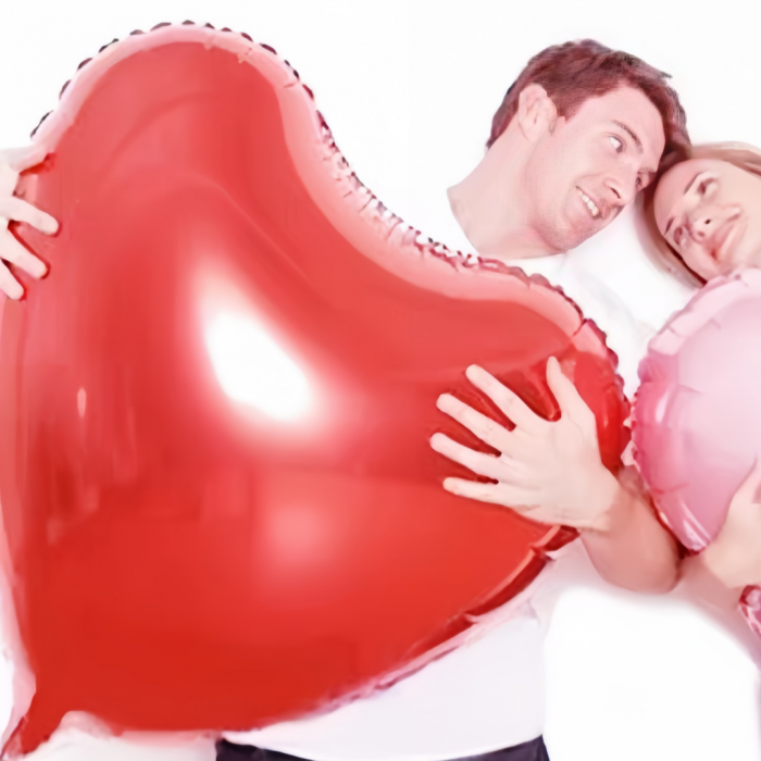 Balon din folie de aluminiu in forma de inima 91 cm LM0923 [3]