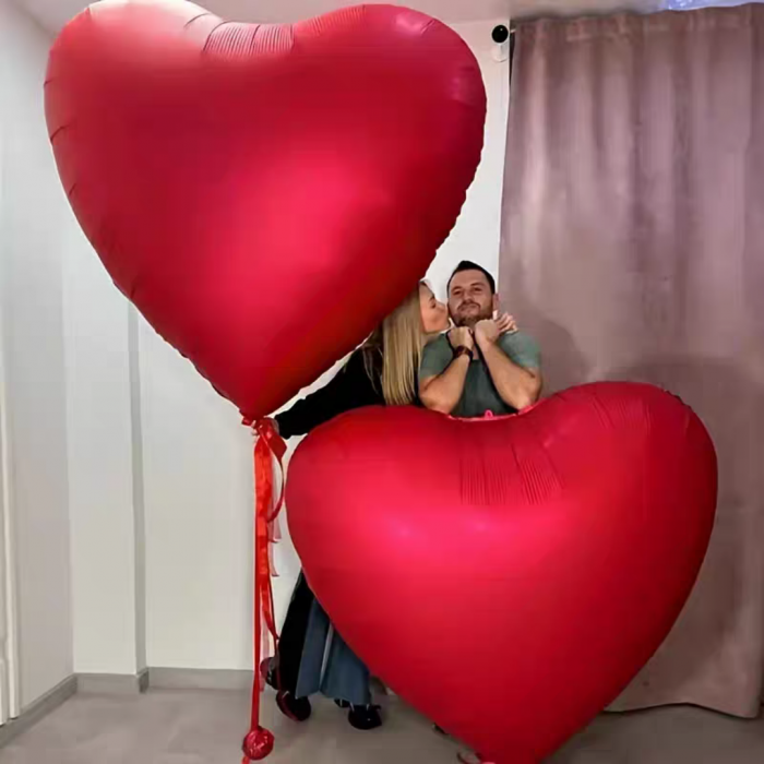 Balon din folie de aluminiu in forma de inima 160 cm LM0924 [4]