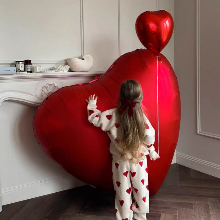 Balon din folie de aluminiu in forma de inima 160 cm LM0924 [3]