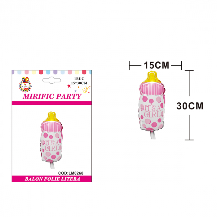 Balon din folie de aluminiu ' It's a girl ' 220268-F 15 x 30 cm [2]