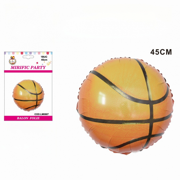 Balon din folie de aluminiu forma ' Minge de Baschet ' 45 cm LM0887 [2]