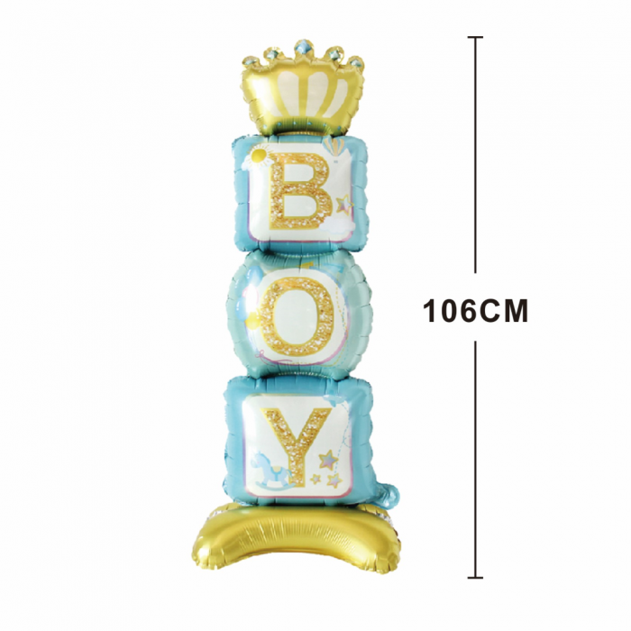 Balon din folie de aluminiu pentru Baby shower ' Boy ' 106 cm LM0834 [2]
