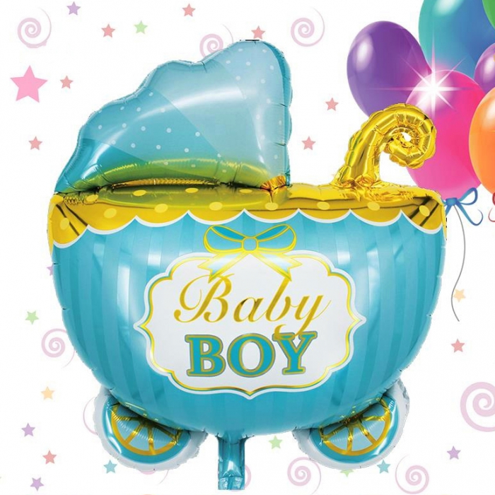 Balon din folie in forma de carucior ' Baby Boy ' 057955 [1]