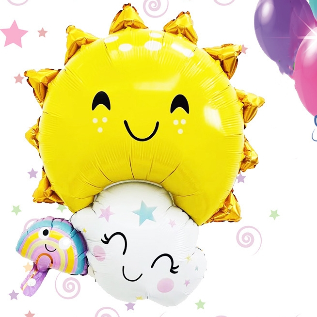 Balon folie figurina ' Soare cu nor si curcubeu ' 063919 [1]