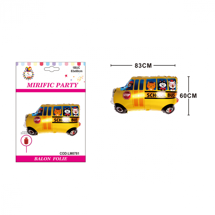 Balon din folie de aluminiu figurina 'Autobuz scolar ' 83 x 60 cm LM0781 [2]