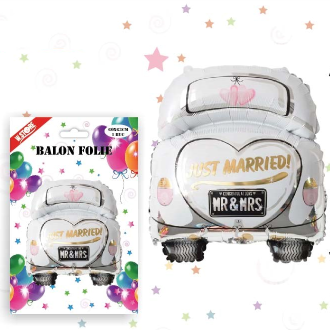 Balon folie in forma de masina ' Just Married ' 045587 [1]