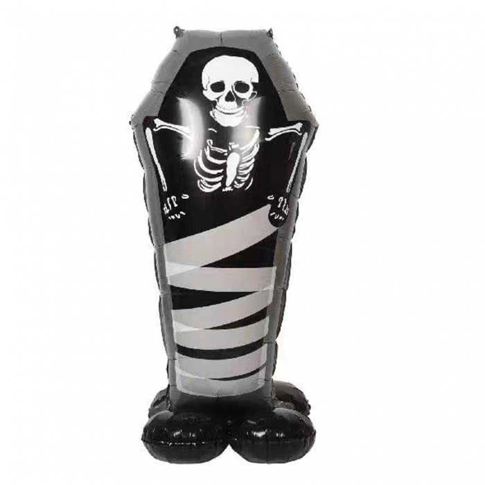 Balon cu stativ pentru decor Halloween ' Schelet ' 57 x 99 cm LY-2439-3negru [1]