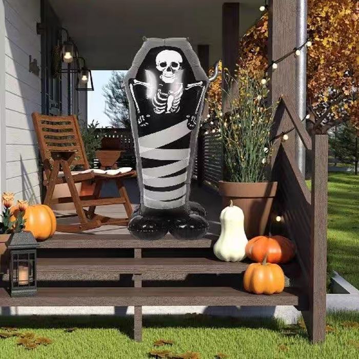 Balon cu stativ pentru decor Halloween ' Schelet ' 57 x 99 cm LY-2439-3negru [4]