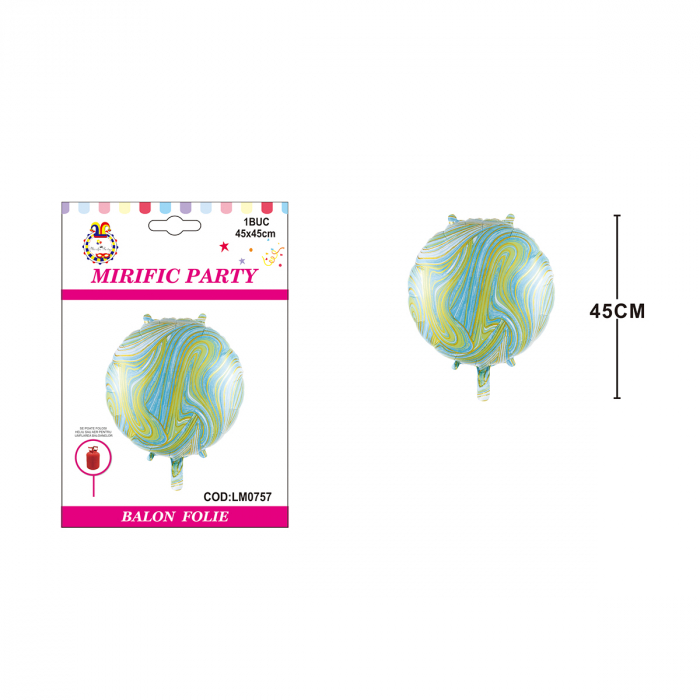 Balon marmorat din folie de aluminiu 45 cm LM0757 [2]