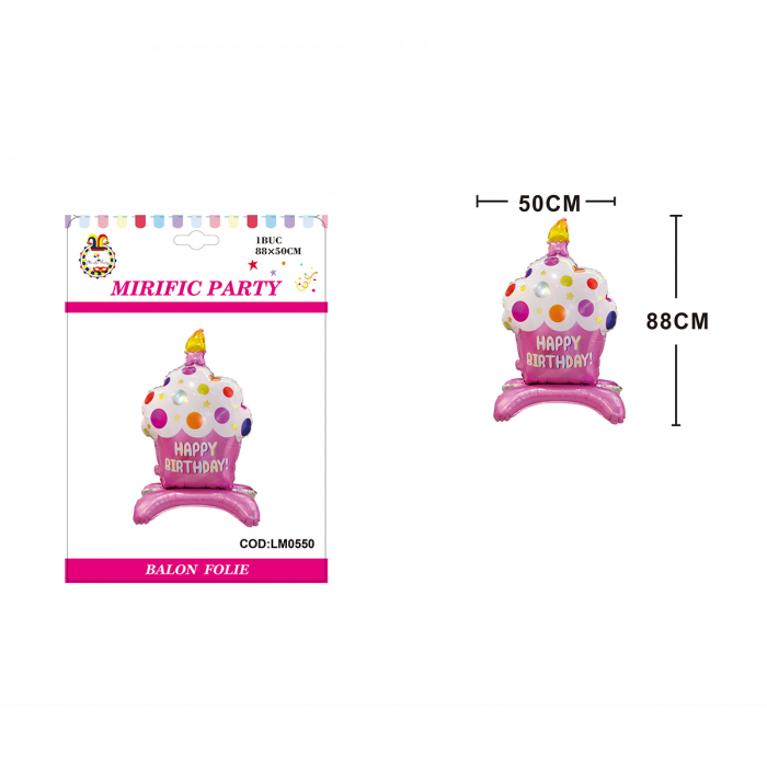 Balon din folie de aluminiu figurina briosa ' Happy Birthday ' 88 x 50 cm LM0550 [2]