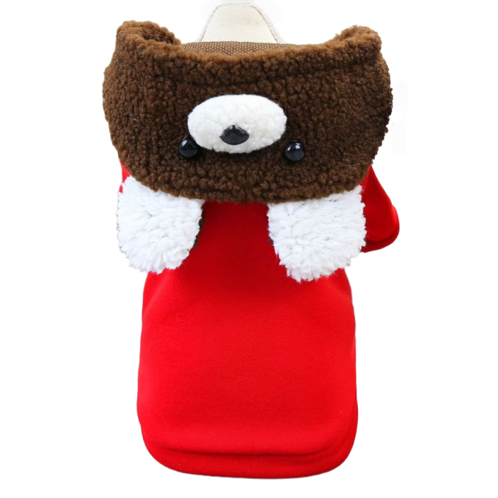 Bluza cocolino cu gluga DOG-25rosu [2]
