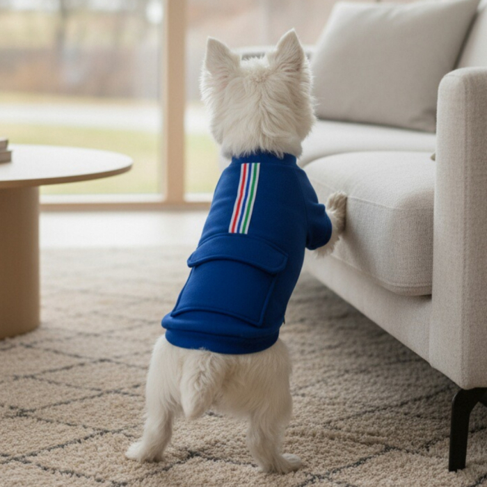 Bluza cu buzunar MDL-07albastru [2]