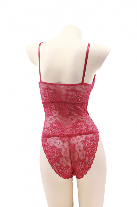 Body sexy cu dantela brodata 742visiniu [2]