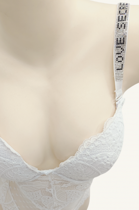 Body sexy cu dantela brodata BD1467alb [4]
