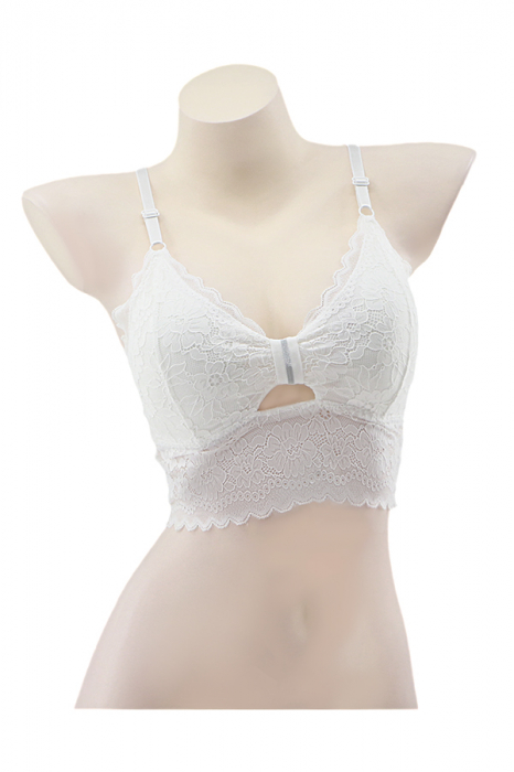 Top cu dantela brodata 764alb [1]