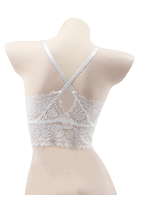 Top cu dantela brodata 764alb [2]
