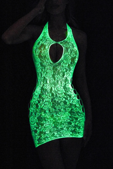 Bodystocking sexy fluorescent tip rochita din plasa fina DLS-YG01 [2]