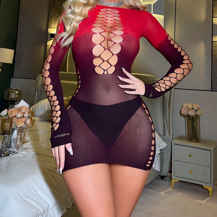 Bodystocking sexy tip rochita din plasa fina ZS-W821 [7]