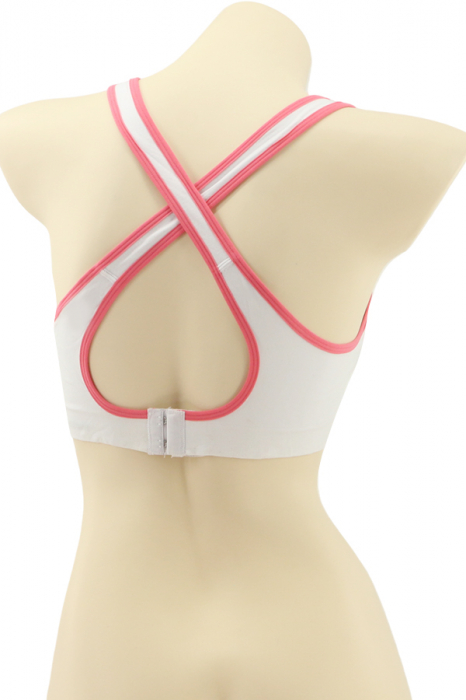 Bustiera sport cu bretele incrucisate la spate MG-B062alb [2]