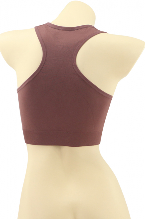 Bustiera sport cu fermoar in fata MG-SSW0189maro [2]