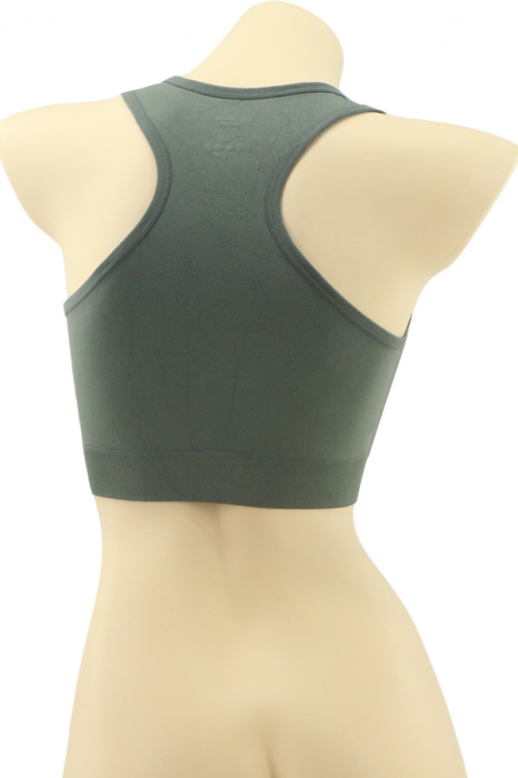 Bustiera sport cu fermoar in fata MG-SSW0189verde [2]