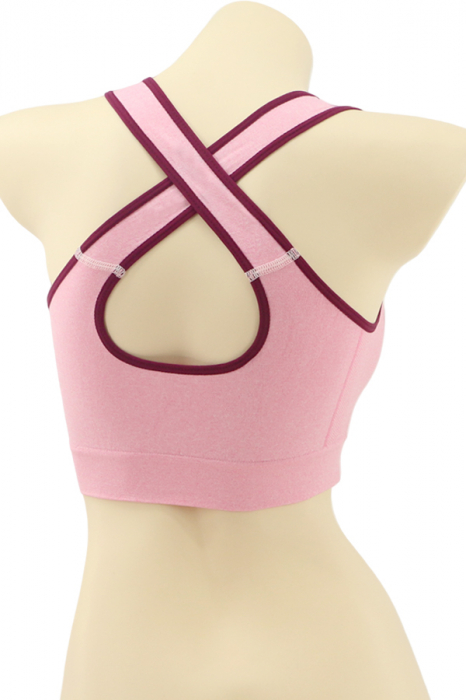 Bustiera sport din material elastic MG-YP003roz [2]
