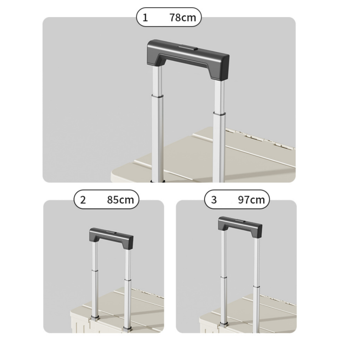 Carucior de cumparaturi pliabil cu 4 roti rotative si maner telescopic SHYE-7090-B [6]