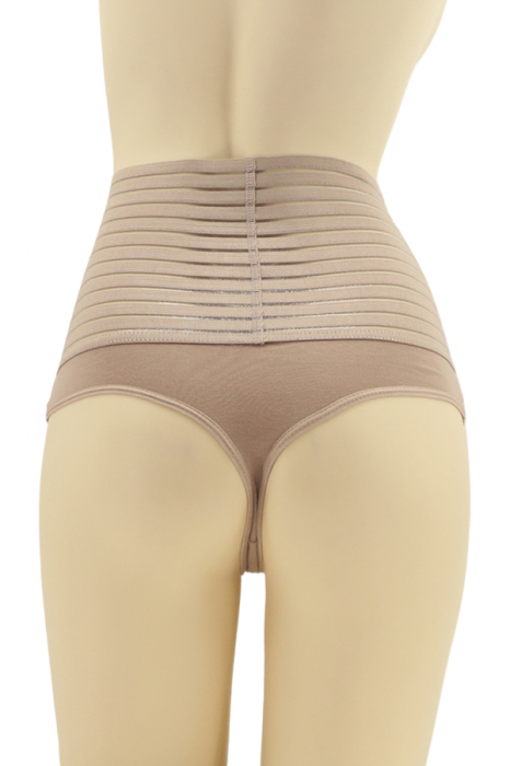 Chilot tanga modelator cu talie inalta WS-SF66985bej [2]