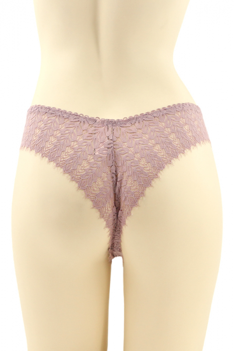 Chiloti brazilieni cu dantela brodata CT-Q8153roz [2]