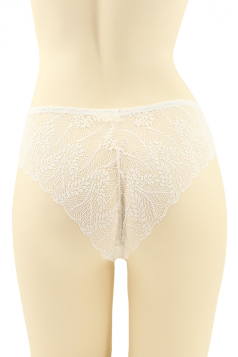Chiloti brazilieni cu dantela brodata CT-Q8195alb [2]