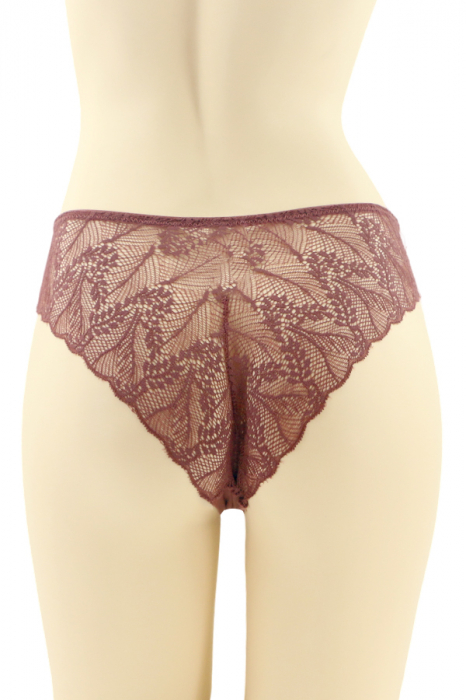 Chiloti brazilieni cu dantela brodata CT-Q8195visiniu [2]